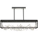 Aerie Linear Chandelier Ceiling Light in Silver and Black