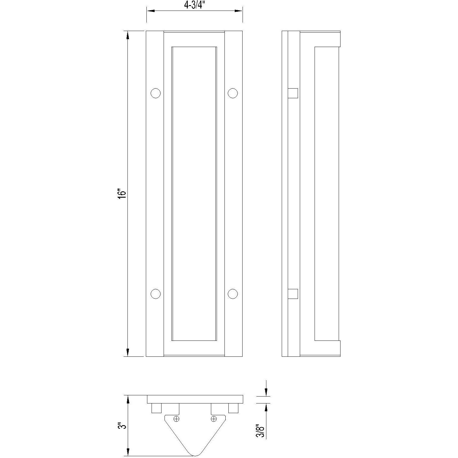 Hy50 LED 16 inch Sand Black Outdoor Wall Sconce