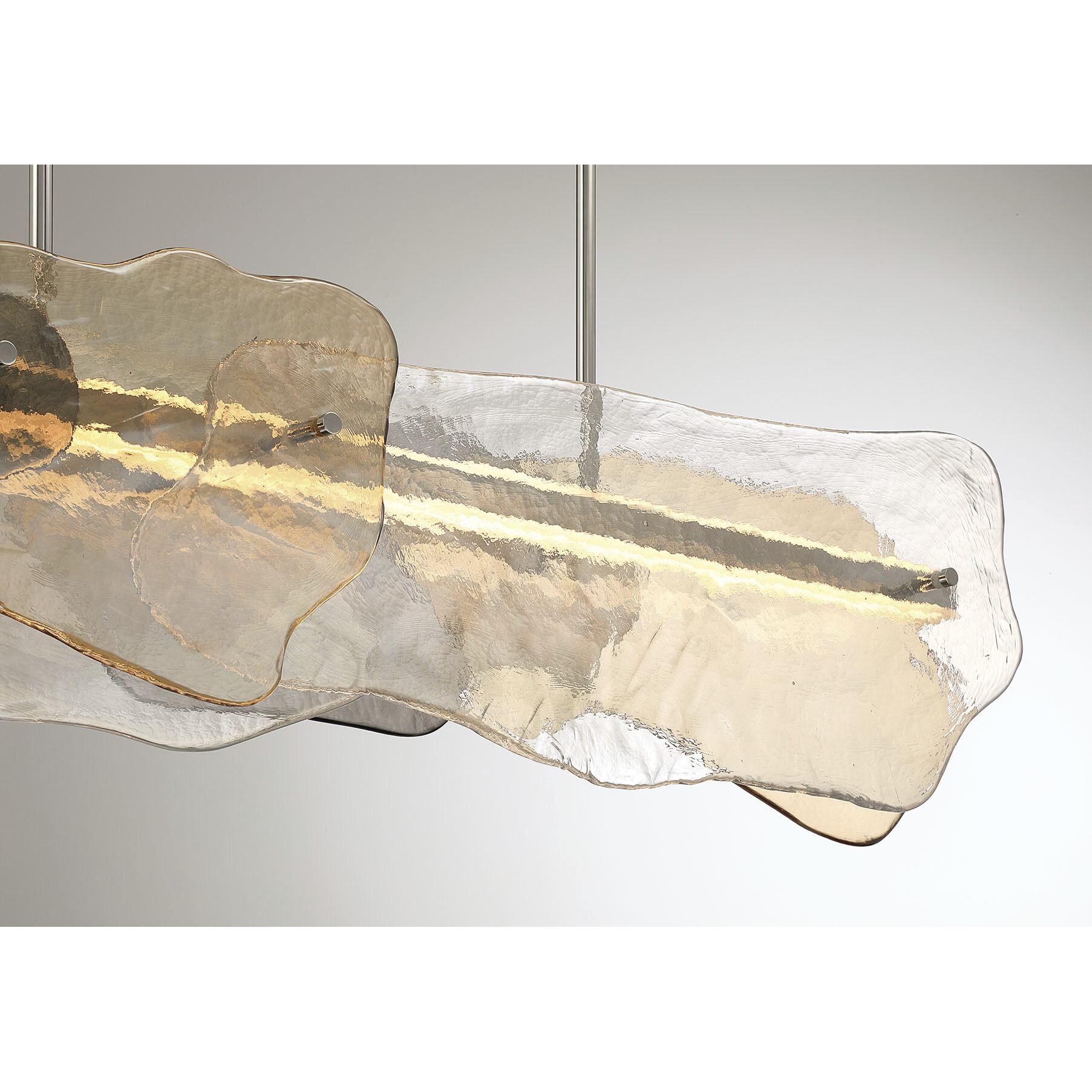 Grotto LED 58.25 inch Polished Nickel Linear Chandelier Ceiling Light