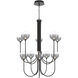 Iissa 10 Light 40 inch Black Chandelier Ceiling Light in Smoke