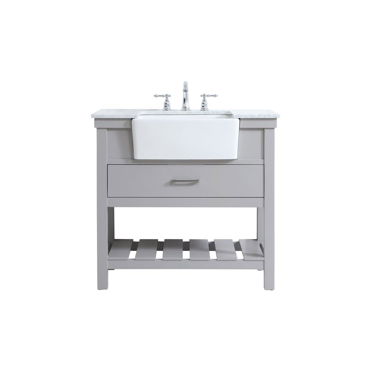 Clement 36 X 22 X 34.13 inch Grey Bathroom Vanity Cabinet