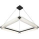 Neoness LED 34.25 inch Matte Black Chandelier Ceiling Light in Clear