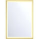 Artell 42 X 30 inch Brushed Gold LED Mirror