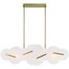 Nuvola 2 Light 9 inch Gold Chandelier Ceiling Light