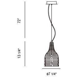 Altima 1 Light 7 inch Chrome Pendant Ceiling Light in Clear, Small