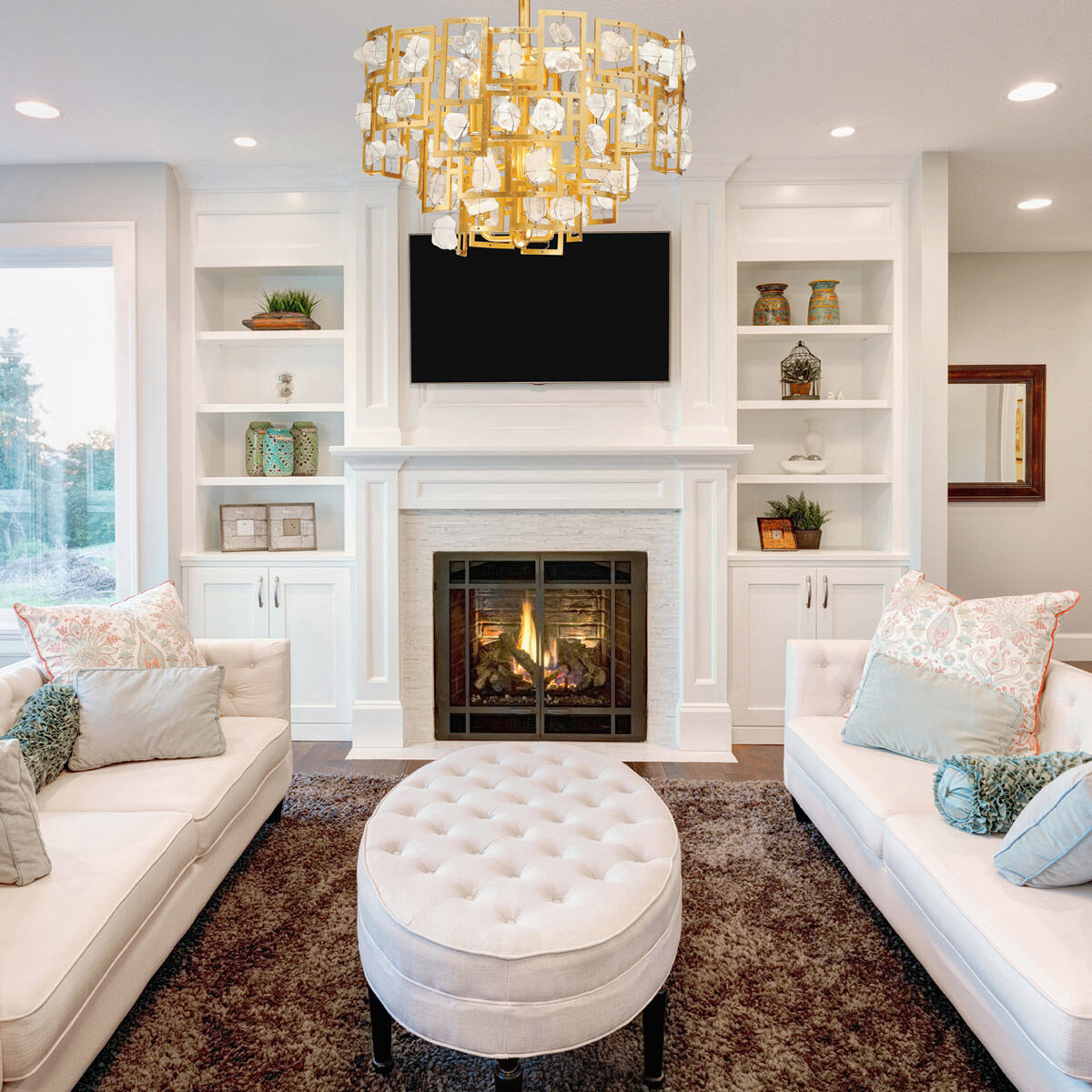 Elrose 5 Light 17 inch Gold Leaf Chandelier Ceiling Light