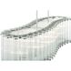 Glasbury Linear Chandelier Ceiling Light in Polished Nickel