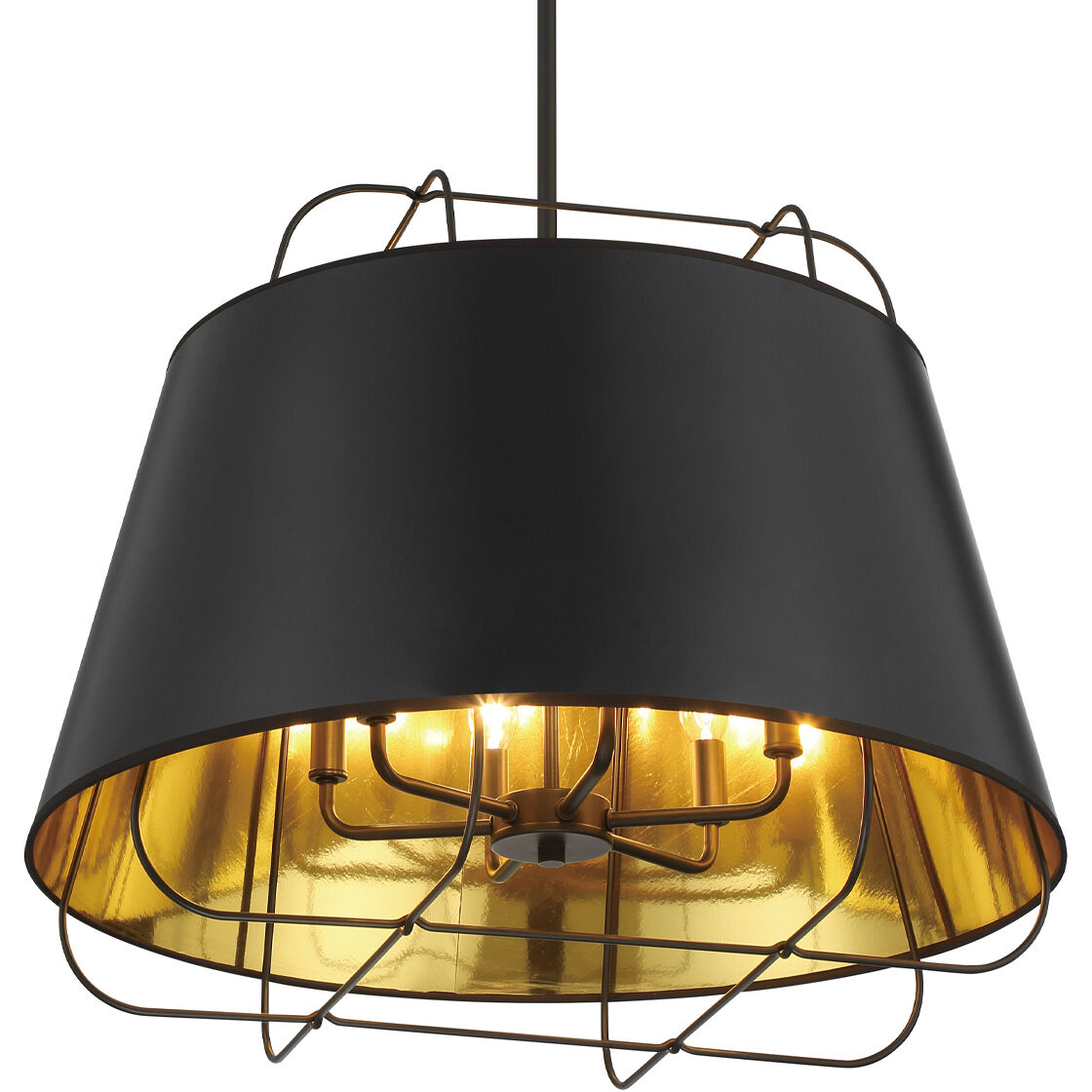 Tura 6 Light 24 inch Black Pendant Ceiling Light