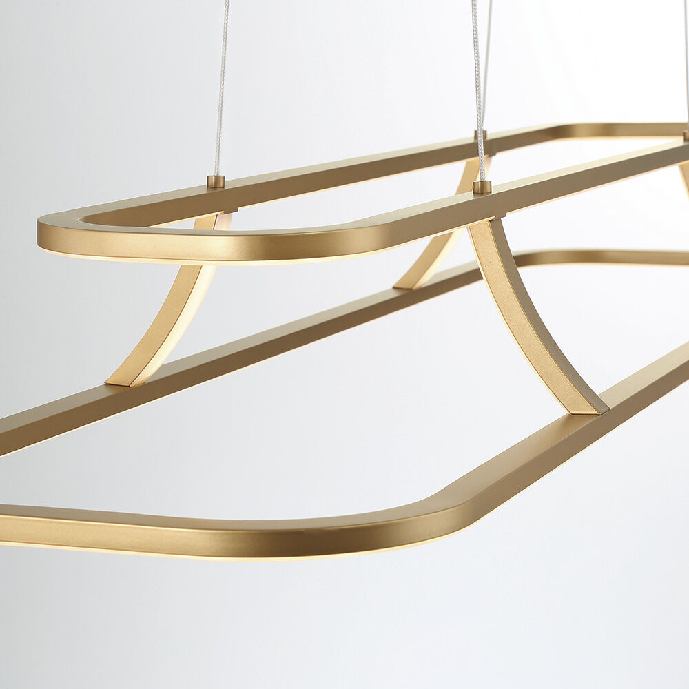 Cadoux Linear Chandelier Ceiling Light in Gold