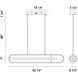 Demark Linear Chandelier Ceiling Light in Black