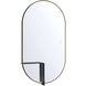 Linden 42 X 24 inch Matte Black LED Mirror