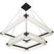 Neoness LED 34.25 inch Matte Black Grand Chandelier Ceiling Light in Clear