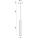 Baldwin LED 2 inch Champagne Pendant Ceiling Light