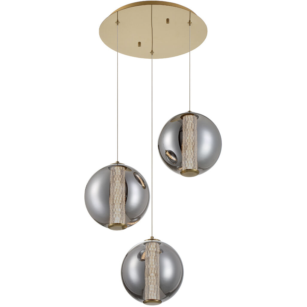 Atomo LED 20.5 inch Gold Chandelier Ceiling Light