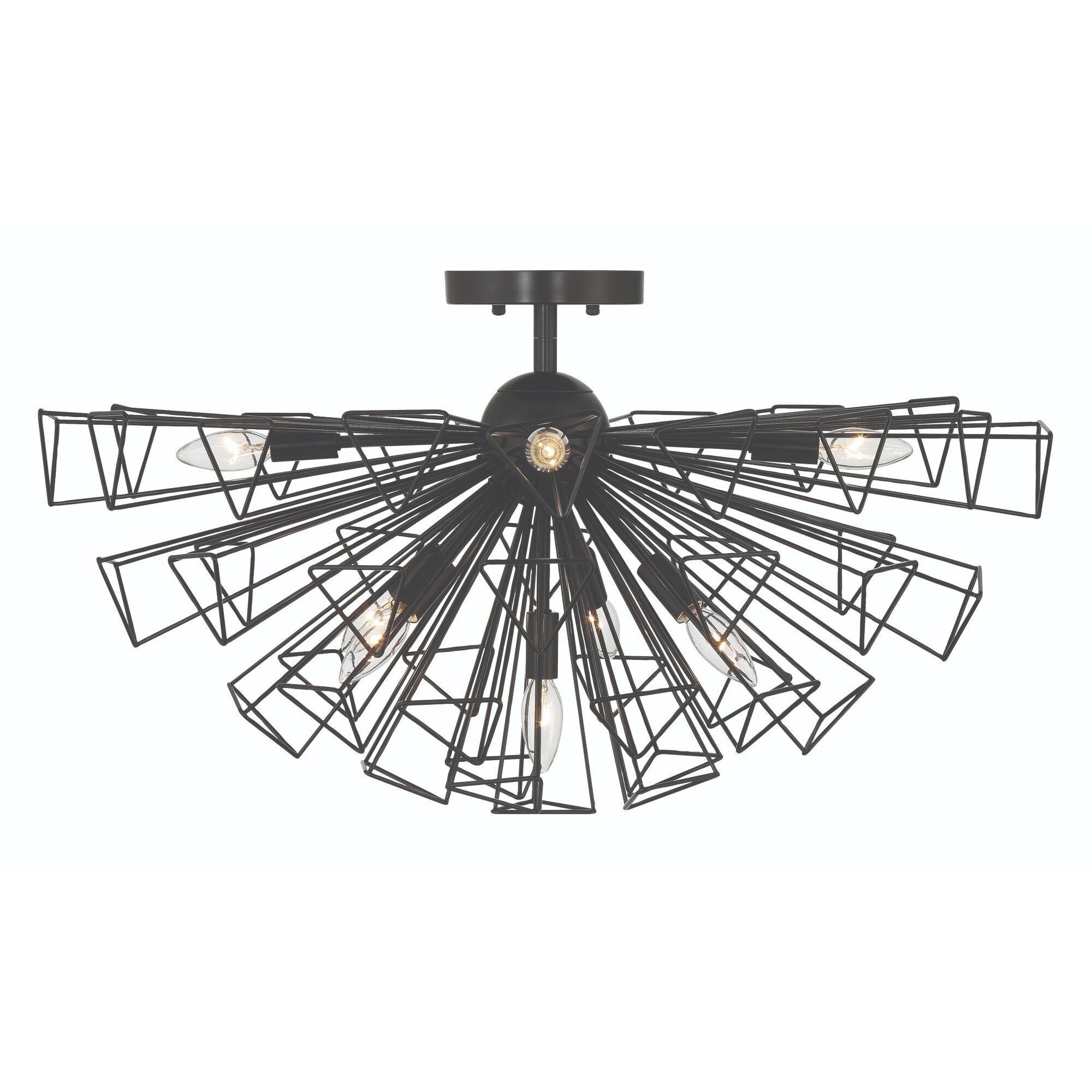 Dendelio 9 Light 22.5 inch Black Chandelier Ceiling Light