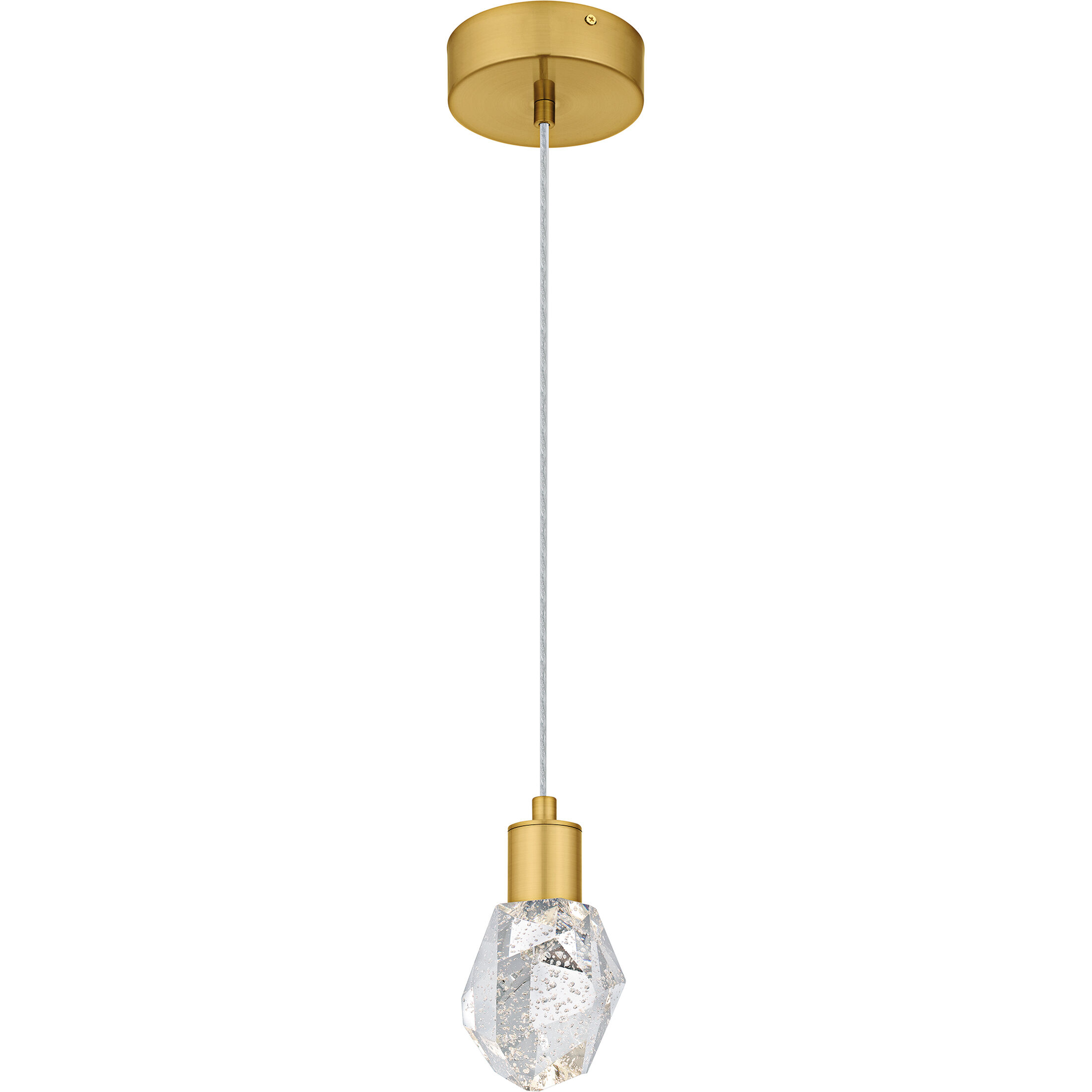 Skye LED 5 inch Brushed Gold Mini Pendant Ceiling Light, Small