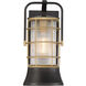 Rivamar 1 Light 13.25 inch Gold and Black Outdoor Wall Lantern