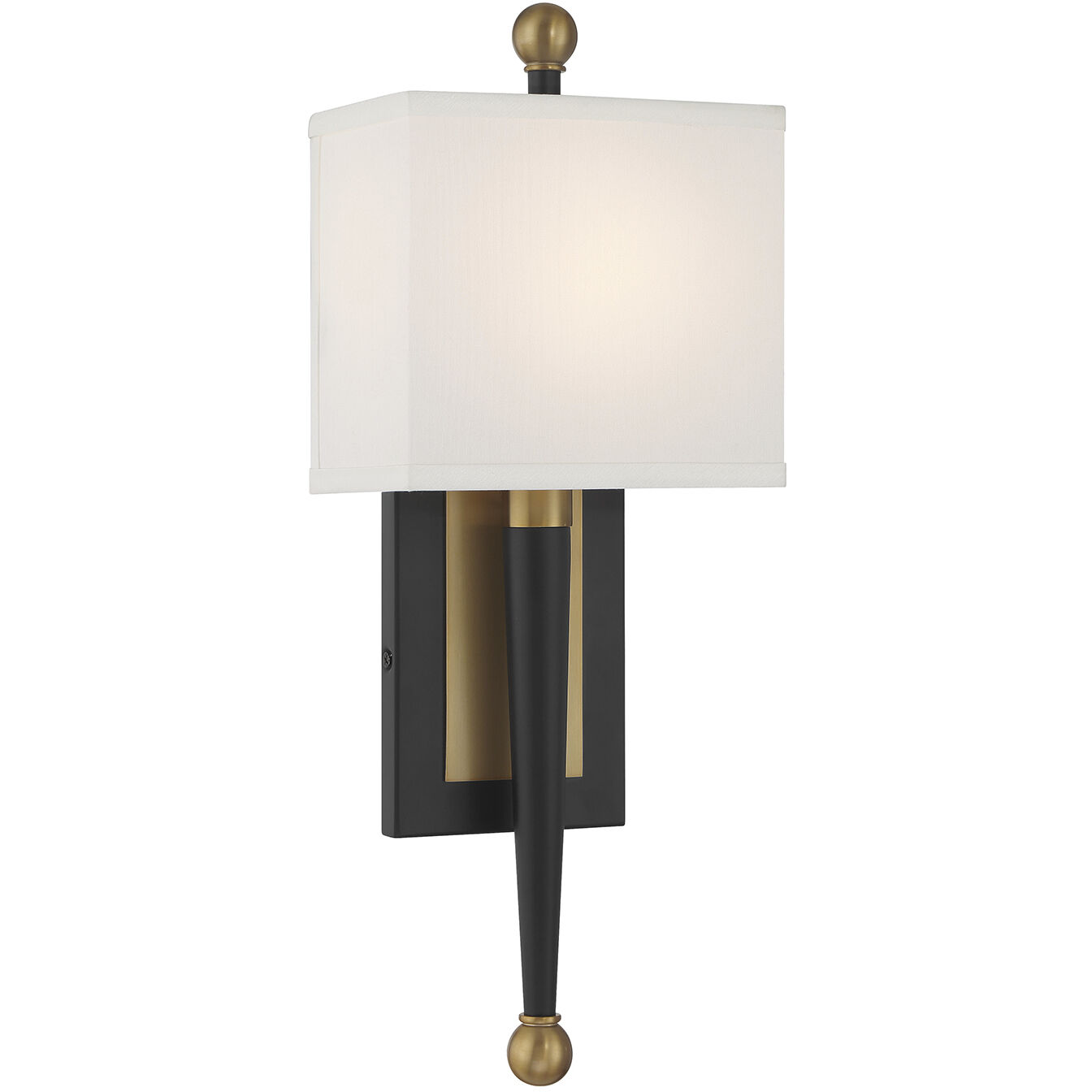 Ardson Bath Sconce Wall Light in Matte Black and Vibrant Gold