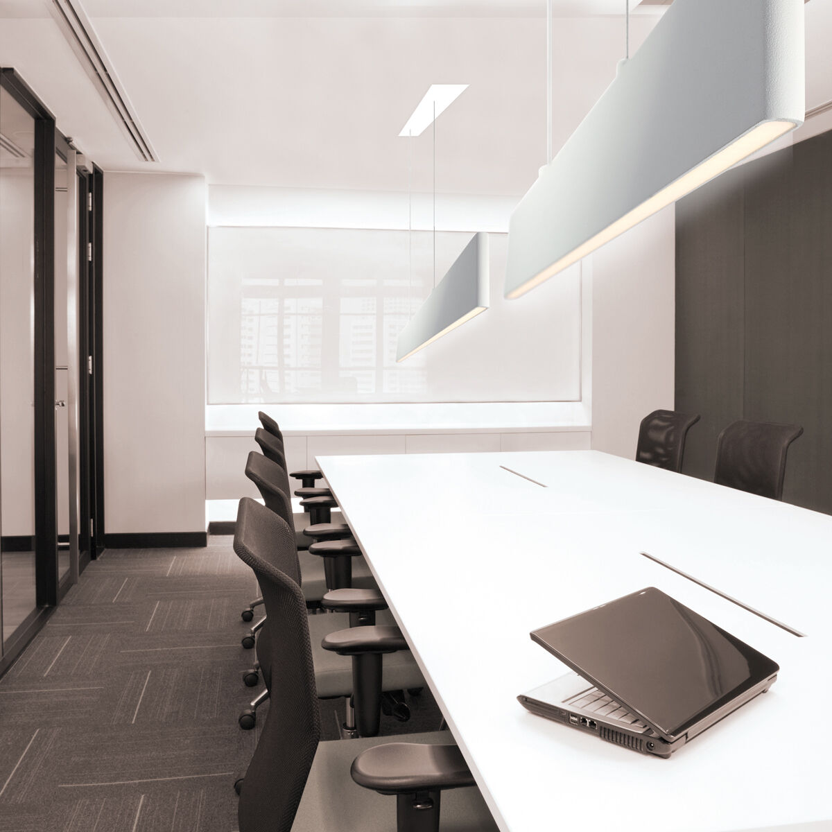 Rogers LED 1 inch White Pendant Ceiling Light, Large