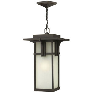 Manhattan 1 Light 11.25 inch Oil Rubbed Bronze Outdoor Hanging Lantern