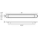 Noga 1 Light 46 inch Black Vanity Light Wall Light