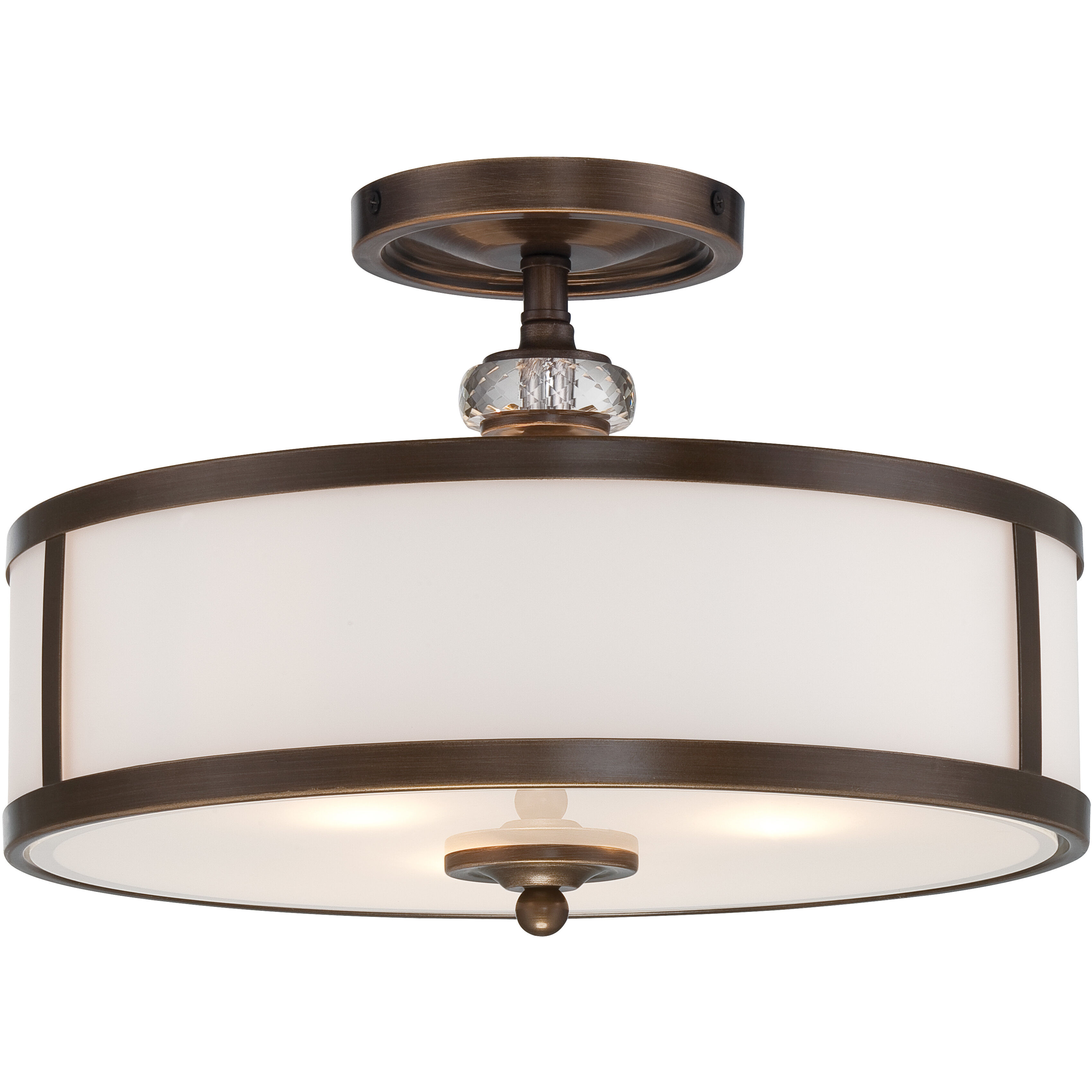 Thorndale 3 Light 15 inch Dark Noble Bronze Semi Flush Mount Ceiling Light