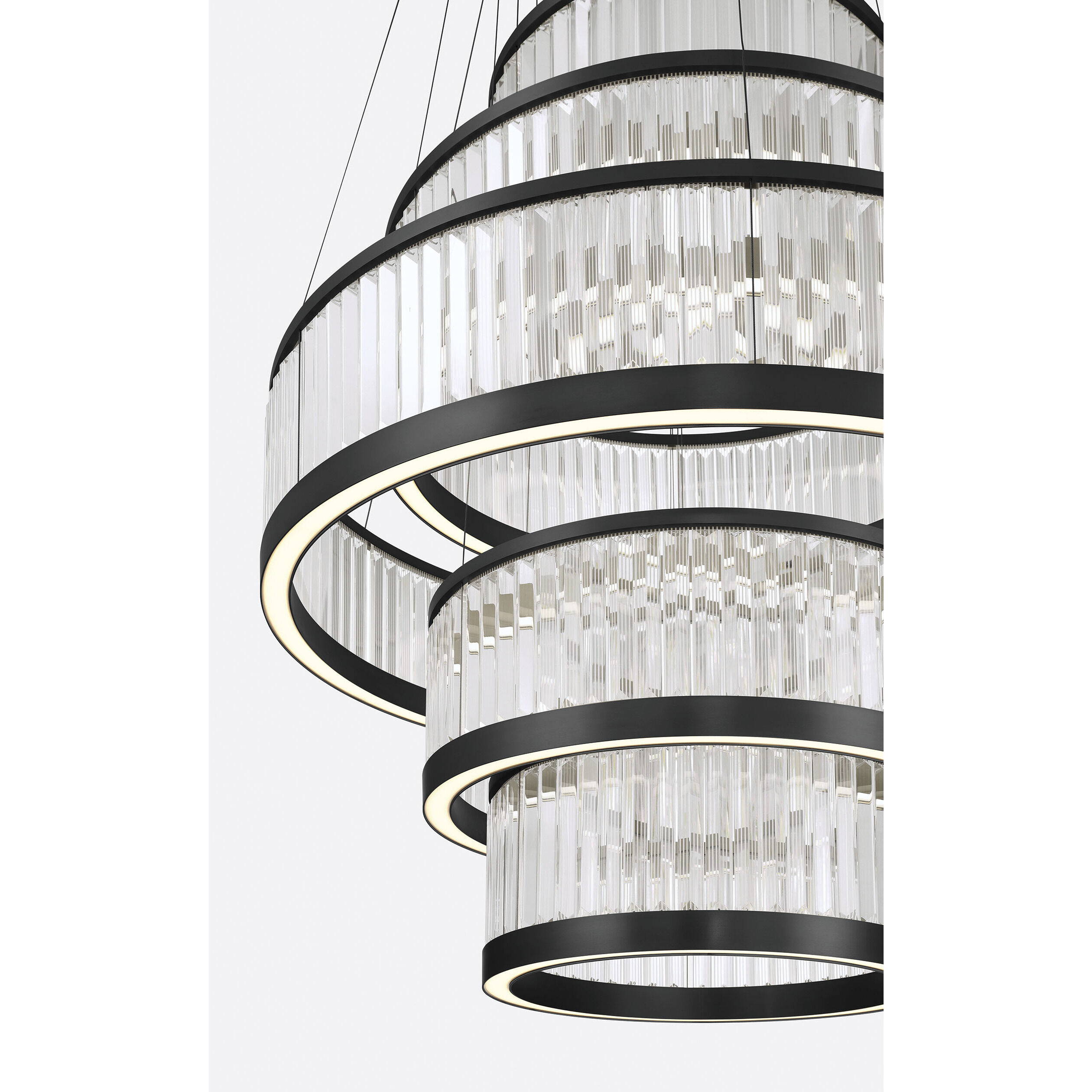 Empra LED 47.25 inch Matte Black Grand Chandelier Ceiling Light