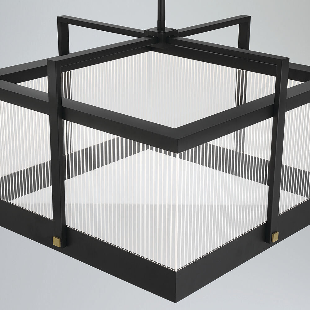 Tye LED 19.5 inch Black Chandelier Ceiling Light