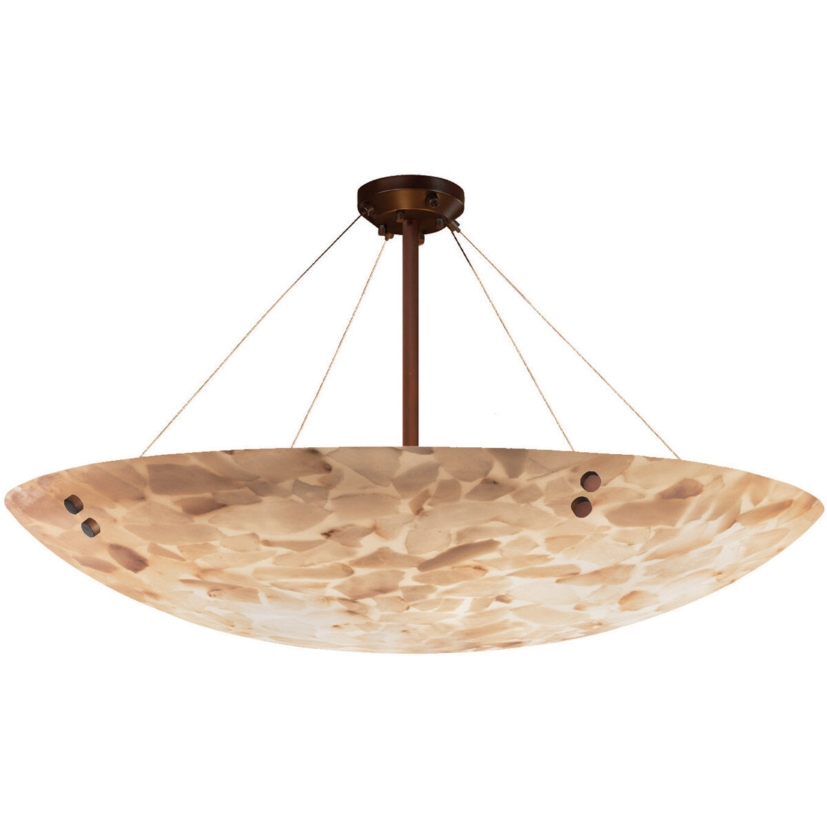 Alabaster Rocks LED 63 inch Dark Bronze Semi-Flush Ceiling Light