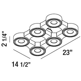 Stavro LED 15 inch White Flush Mount Ceiling Light