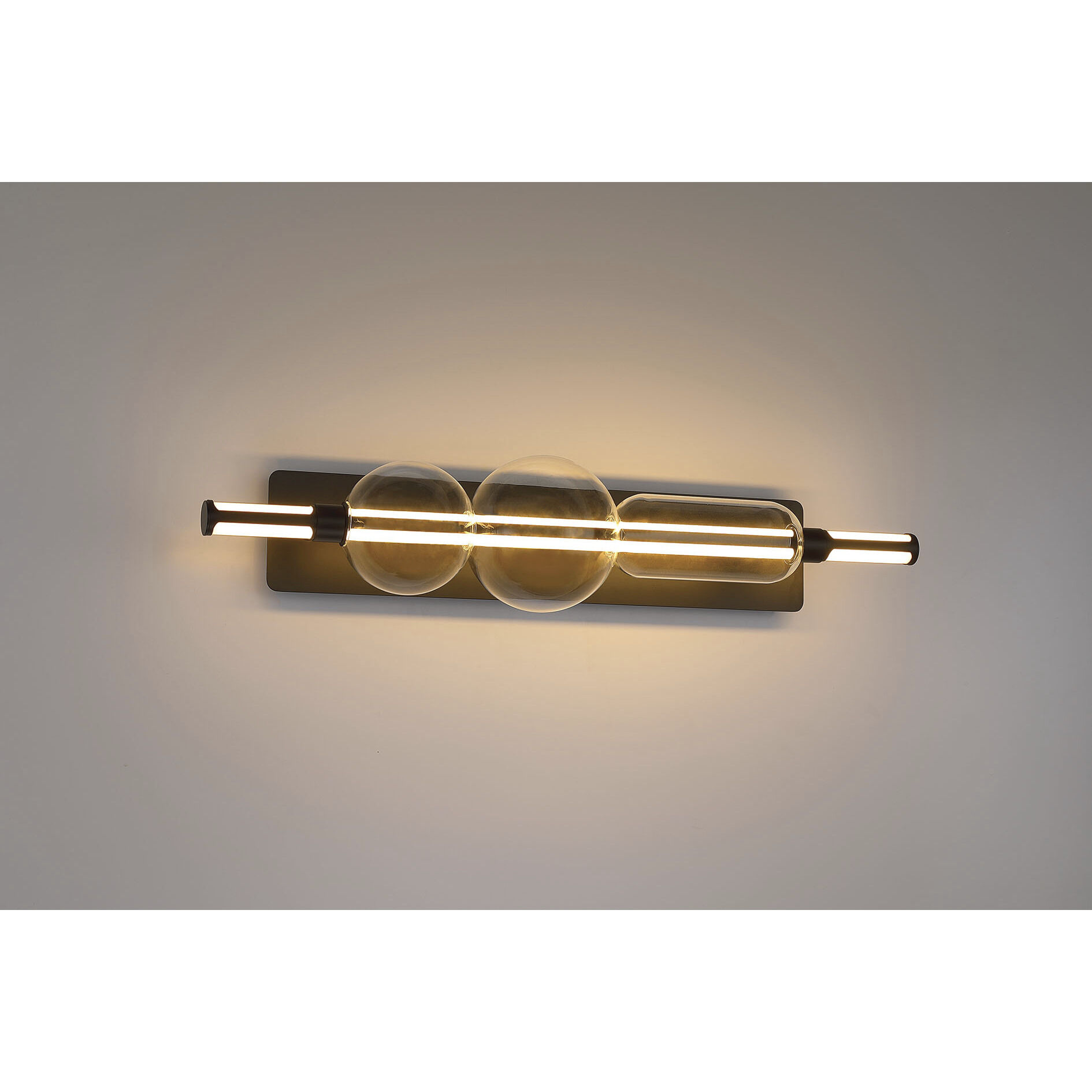 Lucent LED 34 inch Matte Black Vanity Light Wall Light