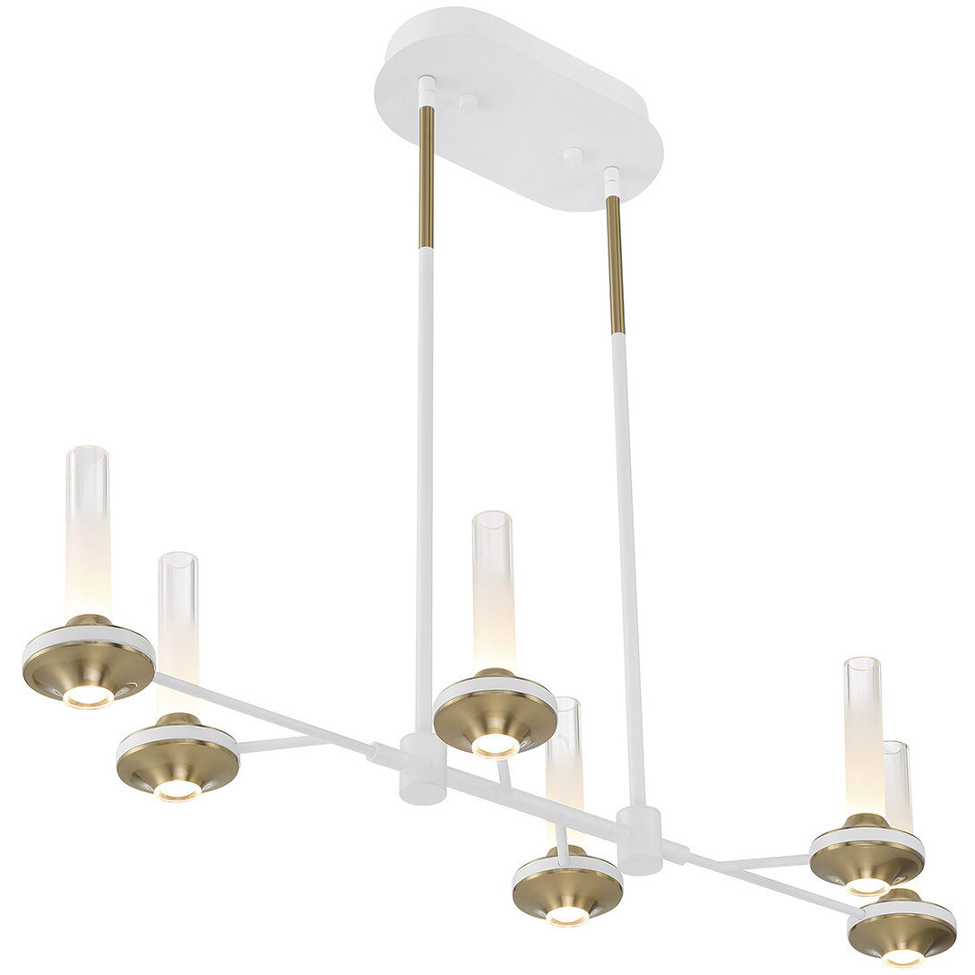 Torcia LED 10.5 inch White Chandelier Ceiling Light