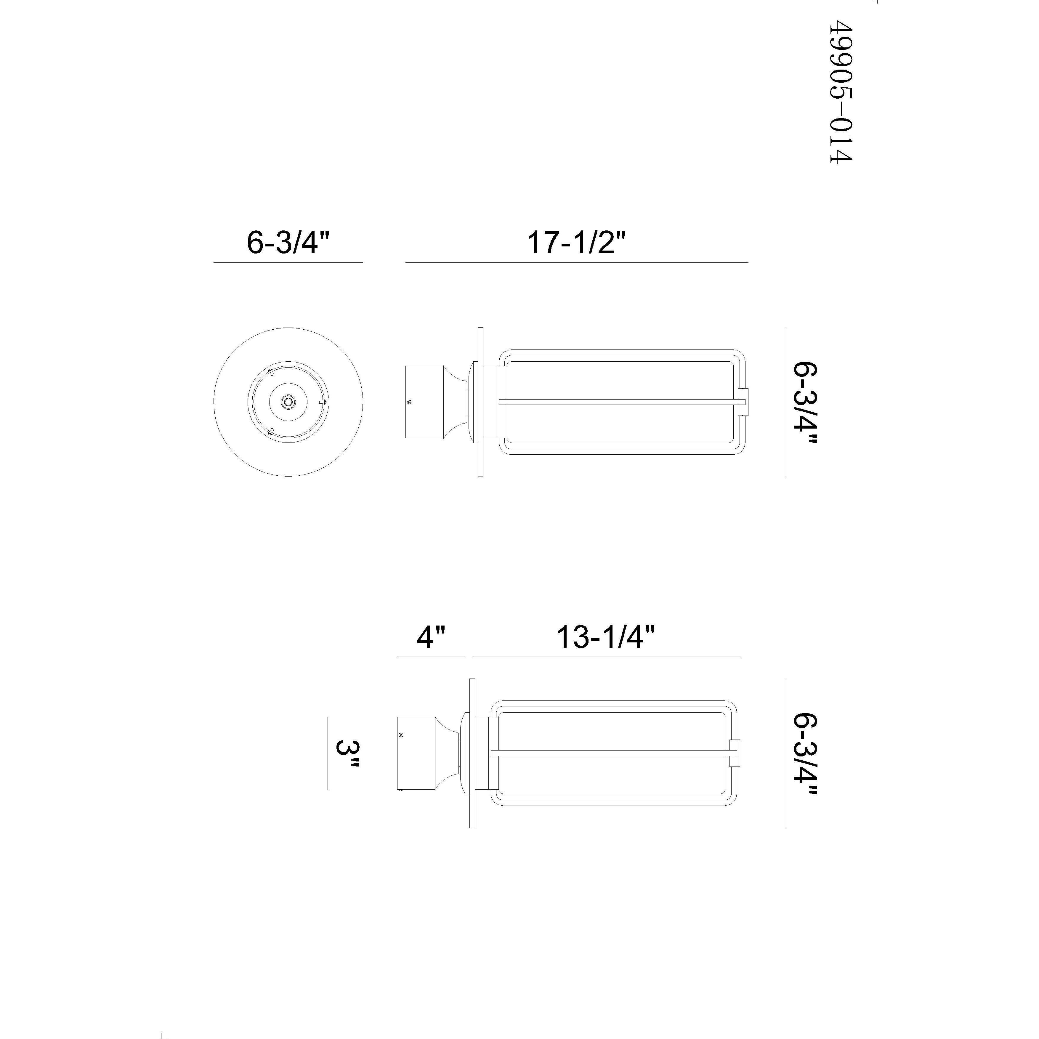 Florin LED 16.25 inch Sand Black Outdoor Post Mount