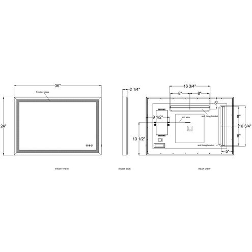 Artell 36 X 24 inch Black Mirror