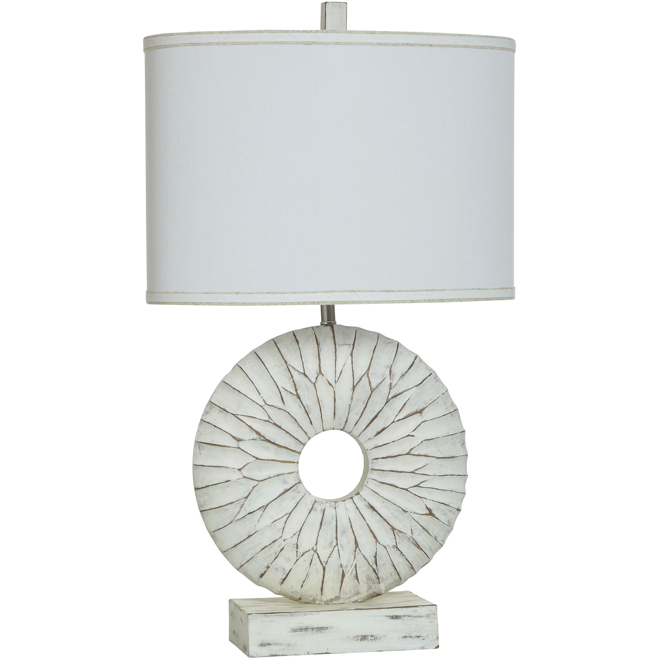 Cameron 27 inch 100.00 watt Weathered White Table Lamp Portable Light