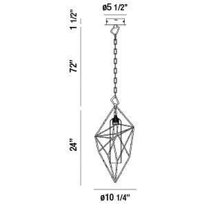 Verdino LED 10 inch Rose Gold Pendant Ceiling Light, Large