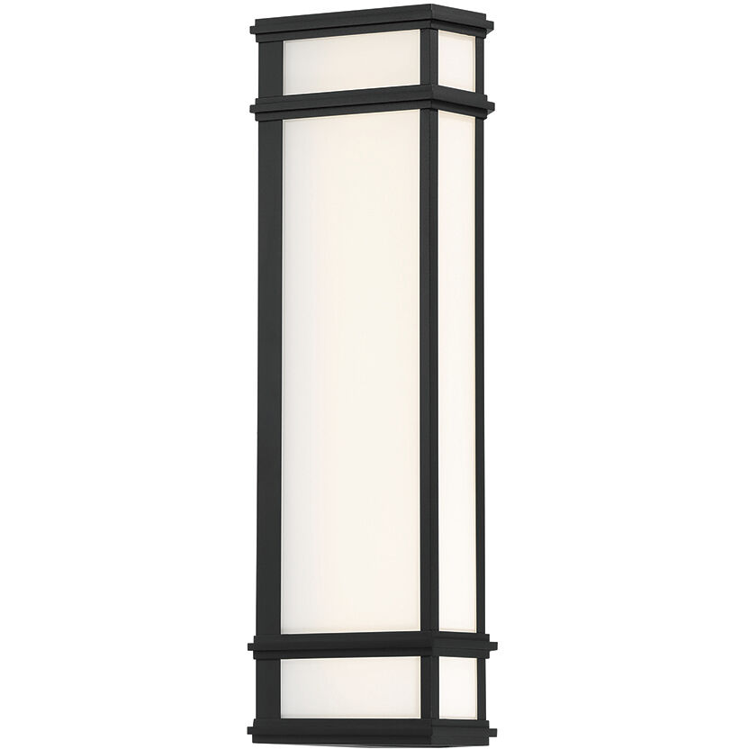 Monte 1 Light 21 inch Satin Black Outdoor LED Wall Sconce