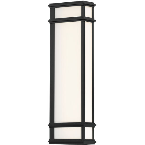 Monte 1 Light 21 inch Satin Black Outdoor LED Wall Sconce