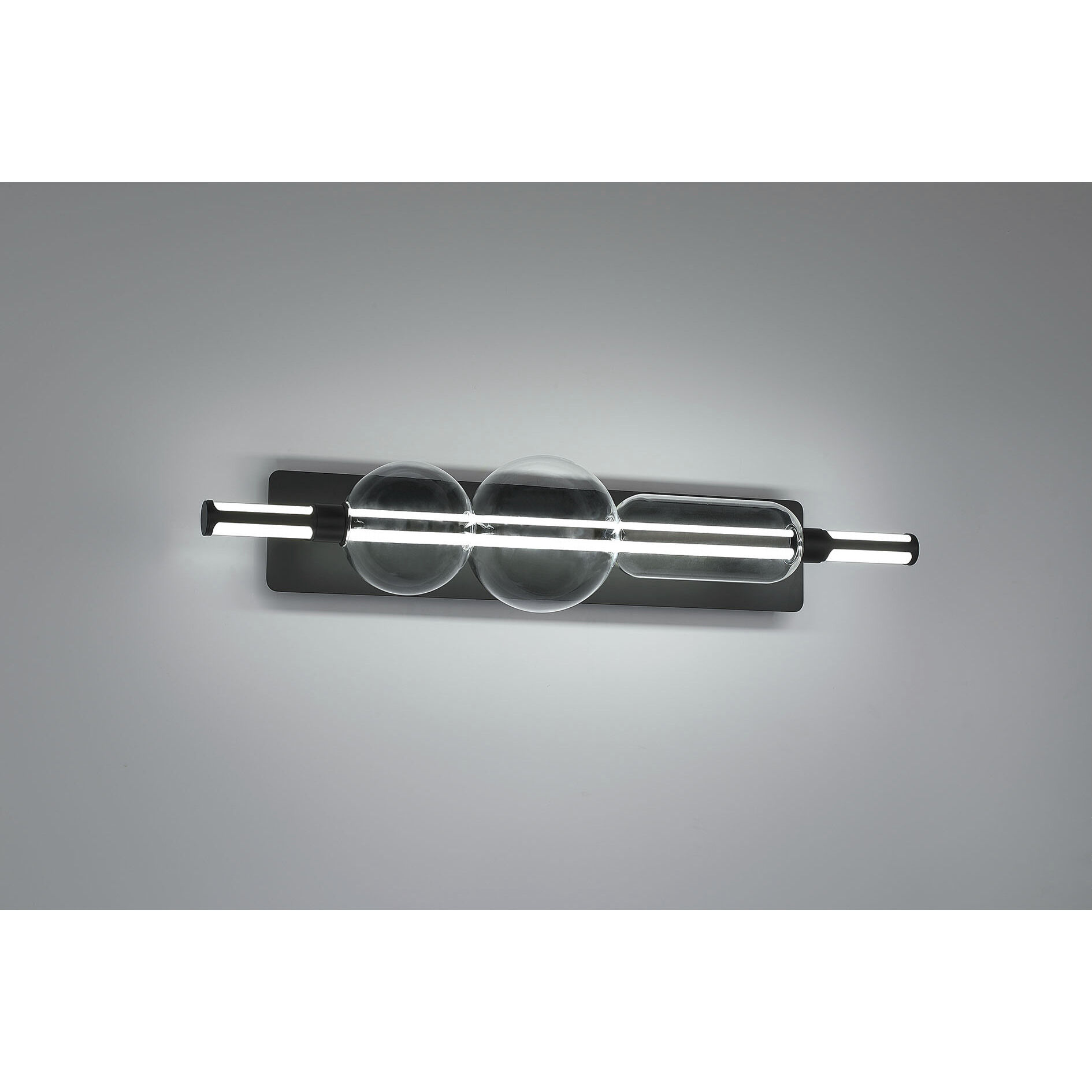 Lucent LED 34 inch Matte Black Vanity Light Wall Light