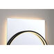 Trails 36 X 24 inch Matte Black LED Mirror