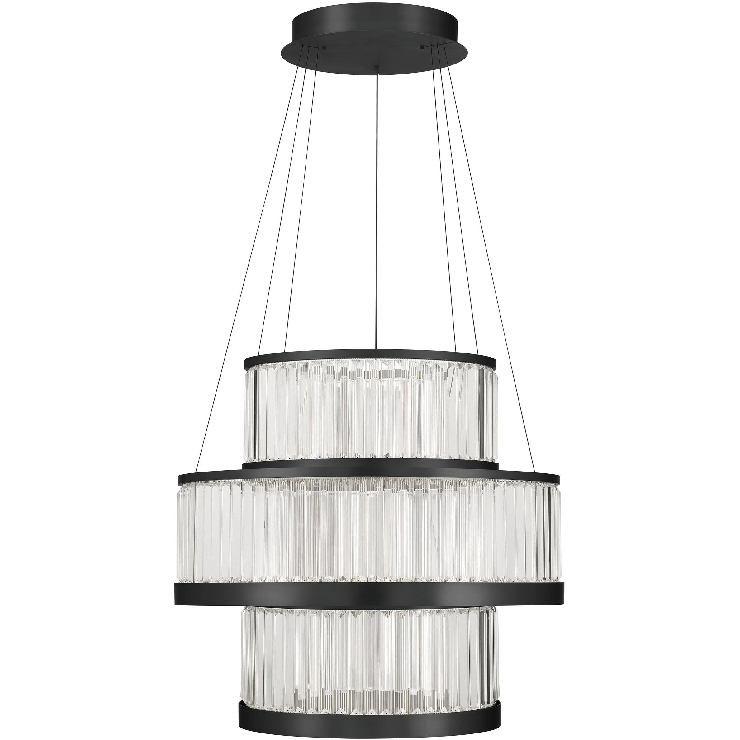 Empra LED 35.2 inch Matte Black Grand Chandelier Ceiling Light