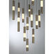 Ronda LED 32 inch Weathered Brass Multi Drop Chandelier Ceiling Light