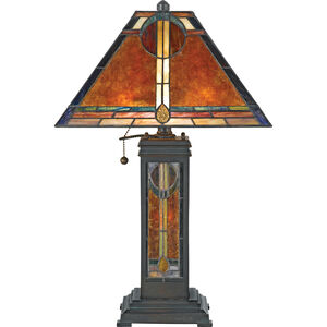 San Gabriel 23.5 inch 60.00 watt Valiant Bronze Table Lamp Portable Light, Naturals