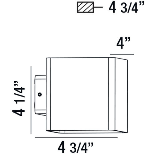 Crest LED 4 inch Graphite Grey Outdoor Wall Mount