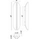 Inntra 1 Light 24 inch Black Outdoor Wall Sconce