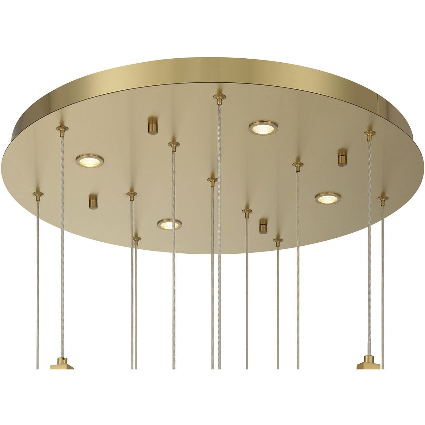Jateo LED 24 inch Gold Multi Drop Chandelier Ceiling Light