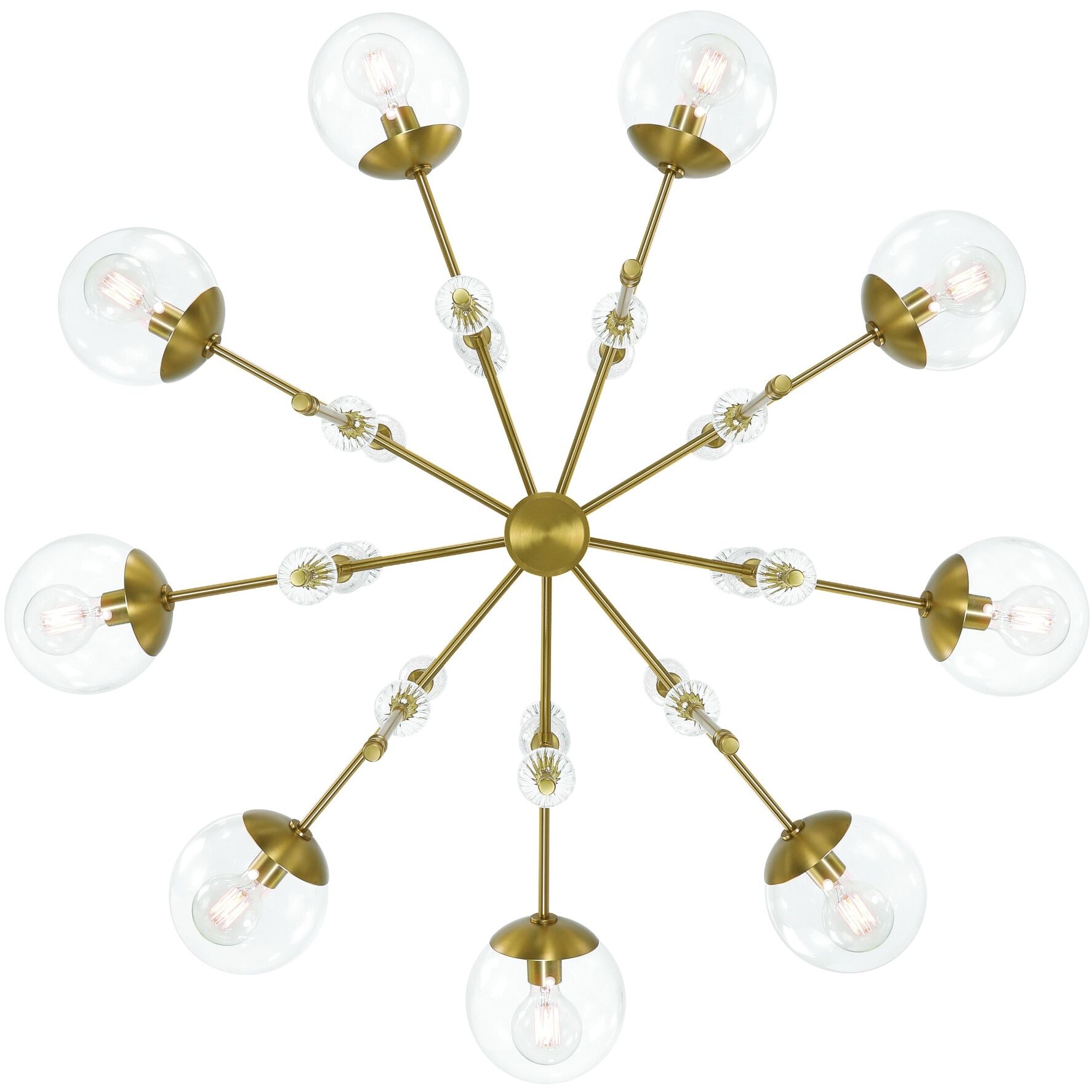 Traiton 9 Light 48 inch Gold Chandelier Ceiling Light