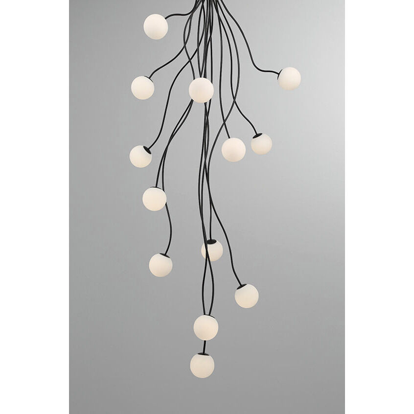 Athena LED 28 inch Matte Black Chandelier Ceiling Light