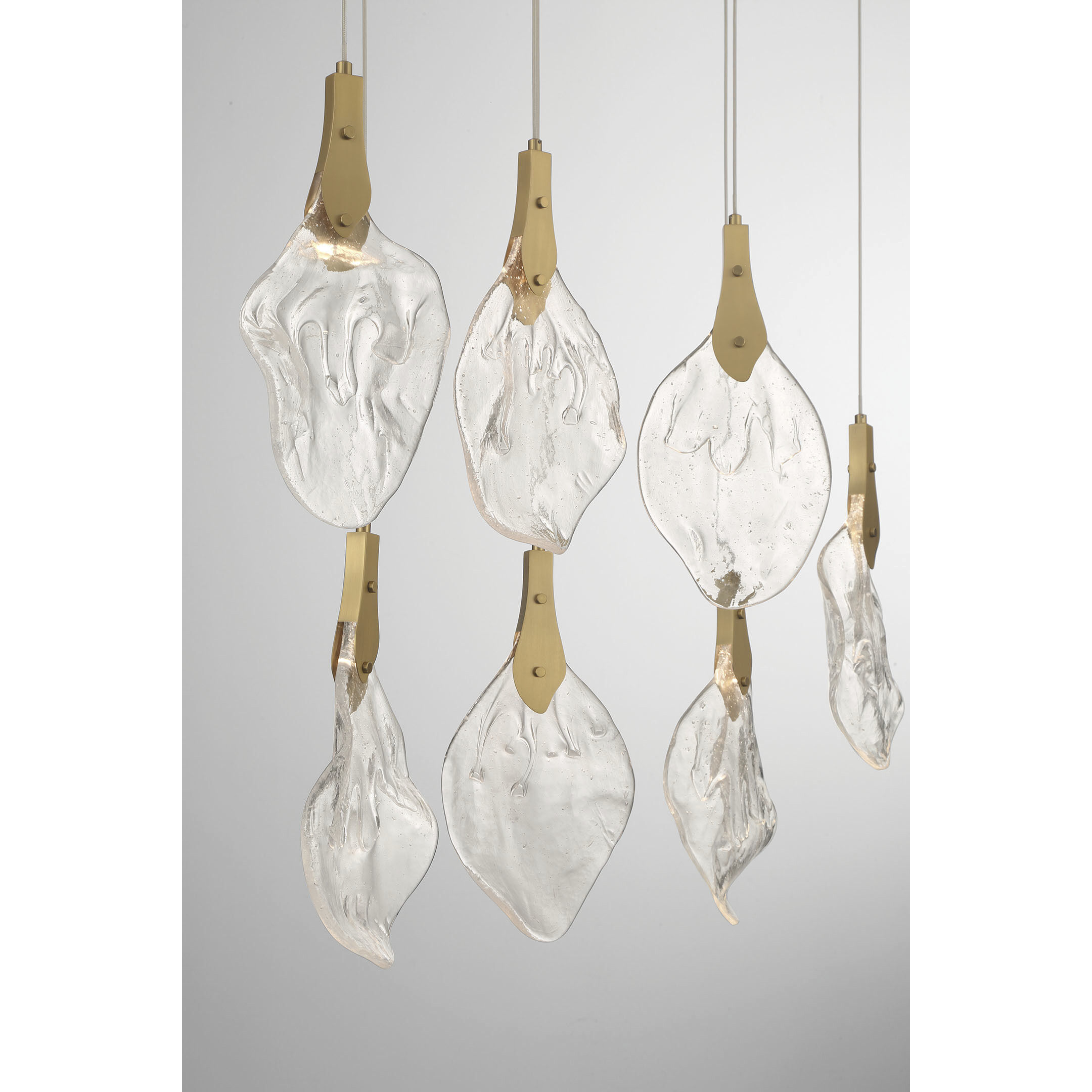 Jateo LED 51.25 inch Gold Linear Chandelier Ceiling Light