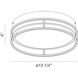 Grafice LED 13.25 inch Silver and Black Flush Mount Ceiling Light